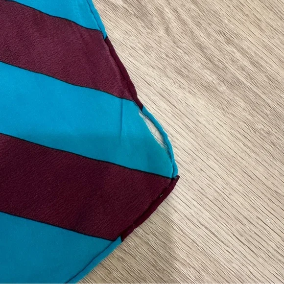 Vintage YSL Yves Saint Laurent Striped Silk Scarf - Picture 4 of 5